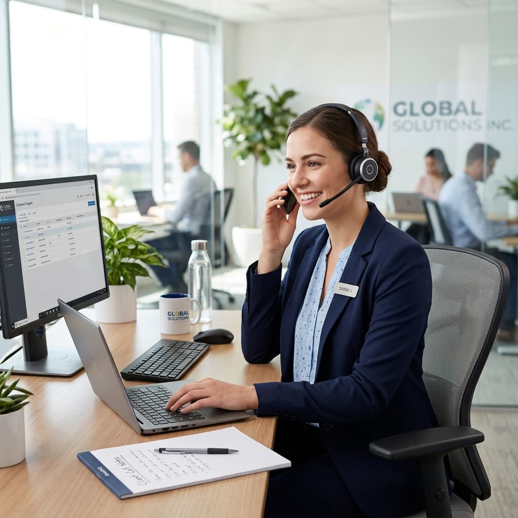 Business professionals collaborating